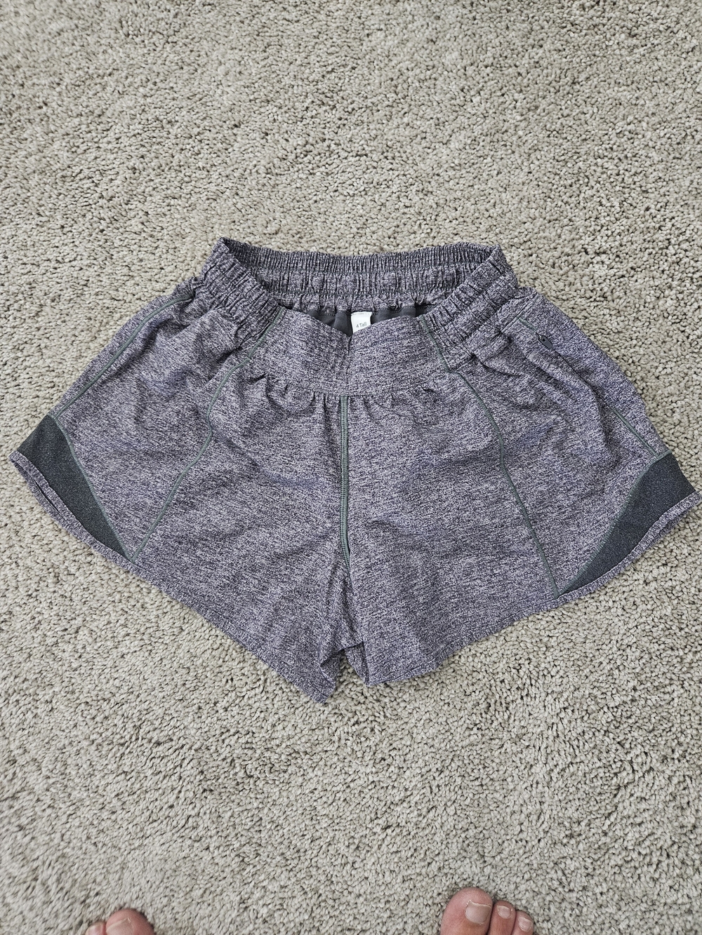 lululemon 4 Hotty Hot Heathered Gray Women's Athletic Shorts